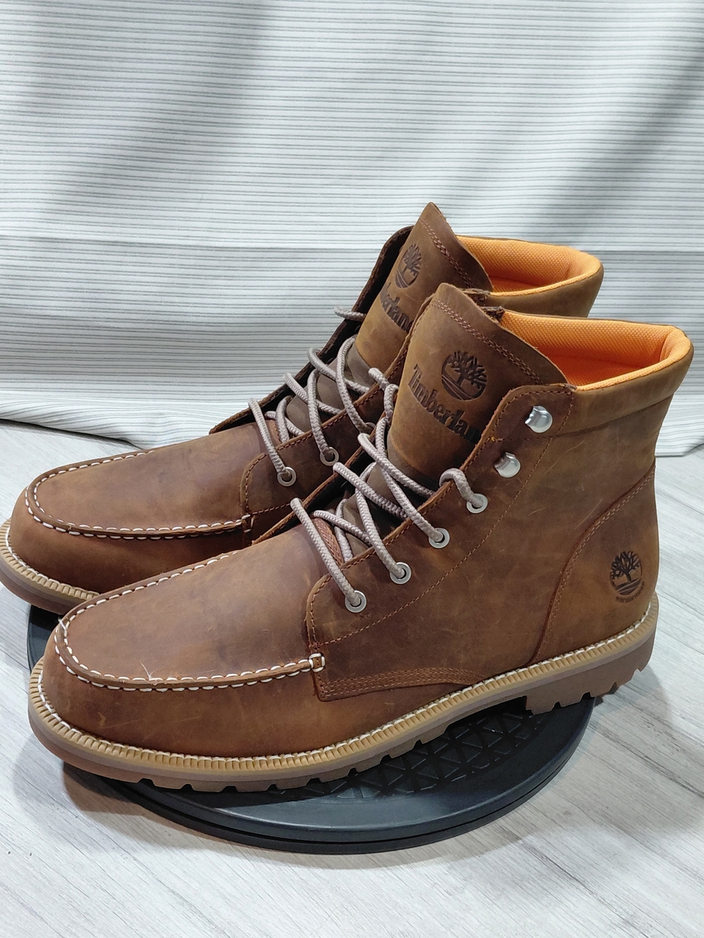 NEW Timberland Men's Redwood Falls Waterproof Brown Leather Moc Toe Boots M12